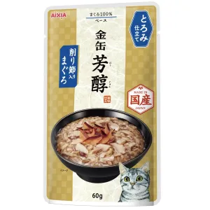 20% OFF: Aixia Kin-Can Rich Tuna With Dried Skipjack In Rich Sauce Pouch Cat Food 60g x 12