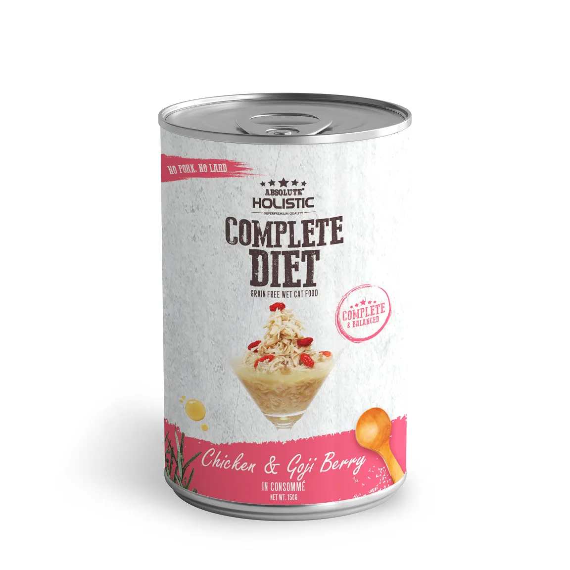 Absolute Holistic Complete Diet Cat Chicken and Goji Berry Wet Food 150g