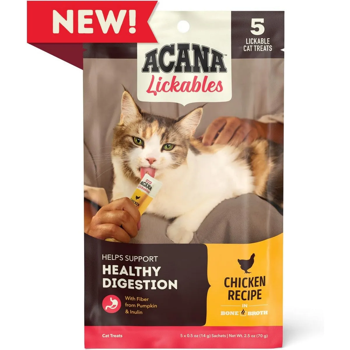 Acana Lickables Chicken Recipe Cat Treats 2.5oz 5 Count