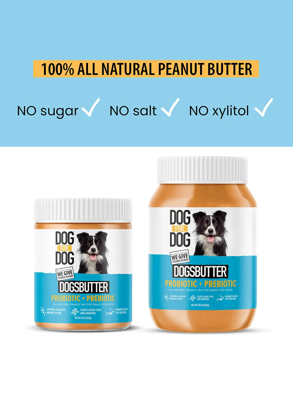 All-Natural Probiotic & Prebiotic DogsButter 6.2oz Pouch