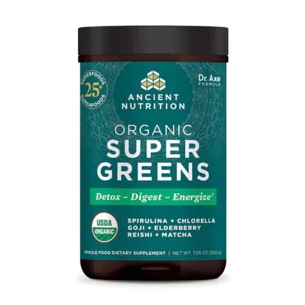 Ancient Nutrition Organic Super Greens Detox & Alkalizer 25 Servings