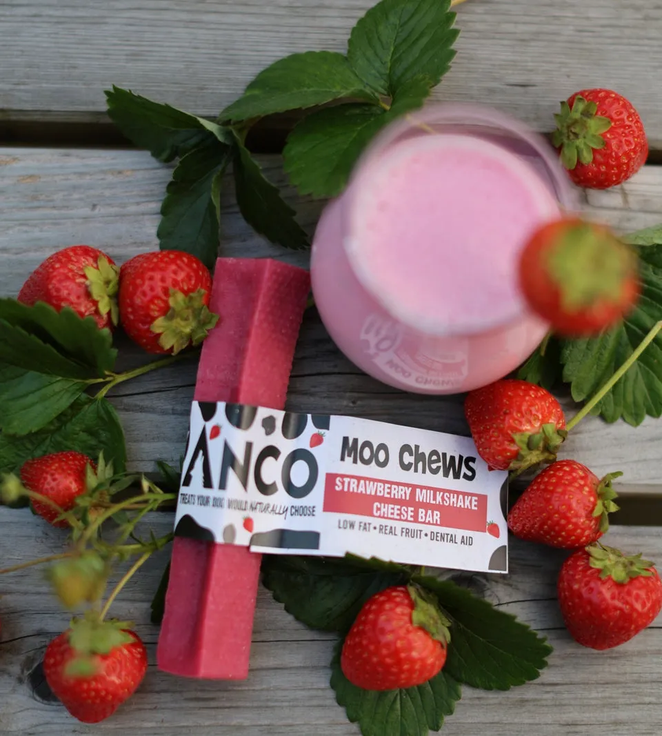 Anco Moo Chews Strawberry Milkshake Cheese Bar- Large