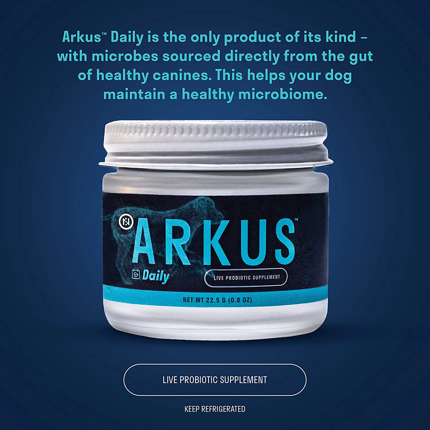 ARKUS Daily Dog Probiotic, the Only Product Made with Microbes that are Natural to the Gut of Healthy Dogs, Supports Better Digestion and a Strong Immune System, Helps Maintain a Healthy Microbiome