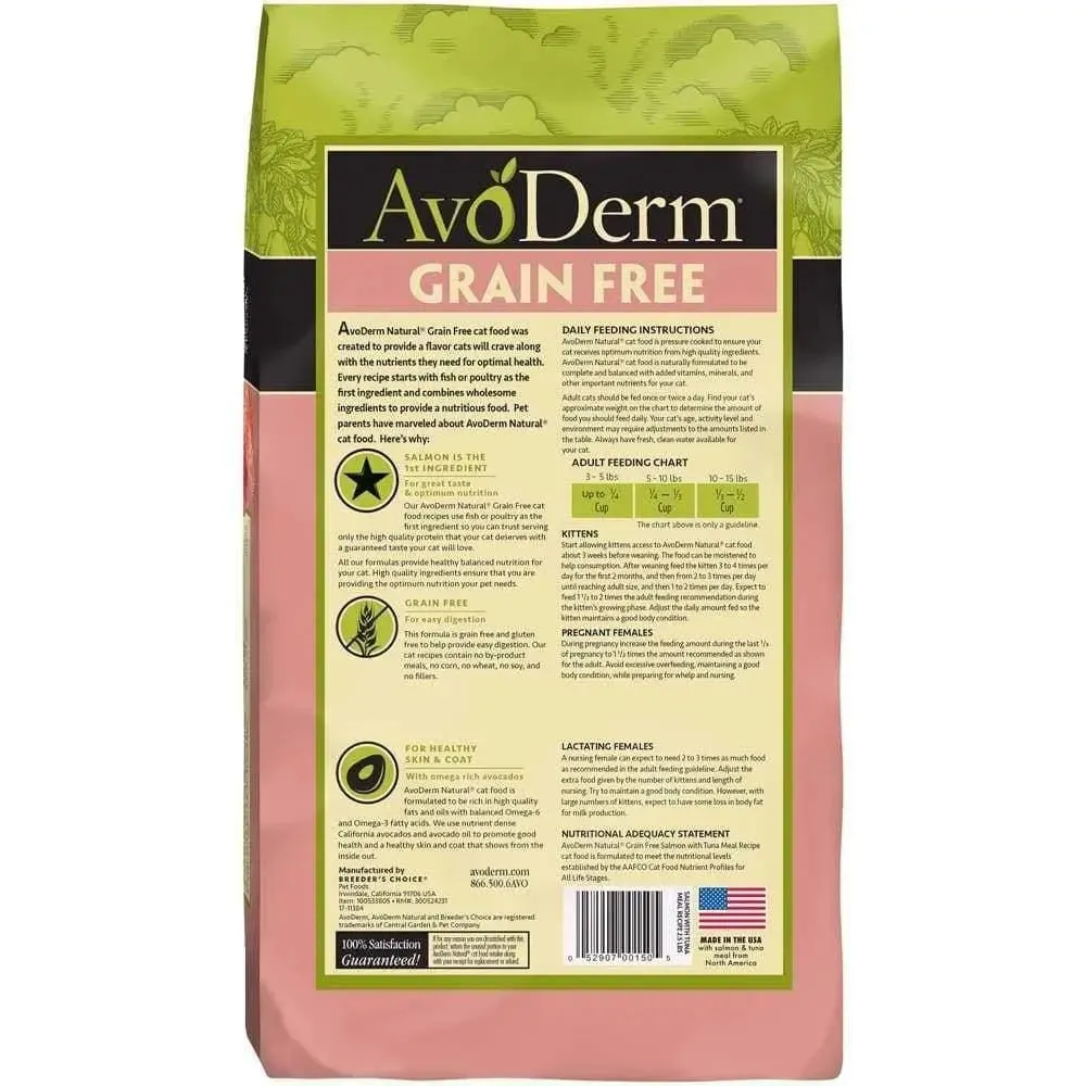 AvoDerm Grain Free Salmon with Tuna Meal Dry Cat Food