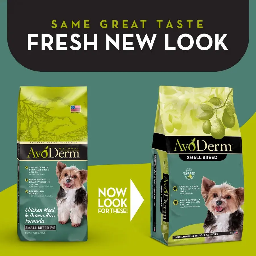 AvoDerm Natural Chicken Meal & Brown Rice - Small Breed Dry Dog Food