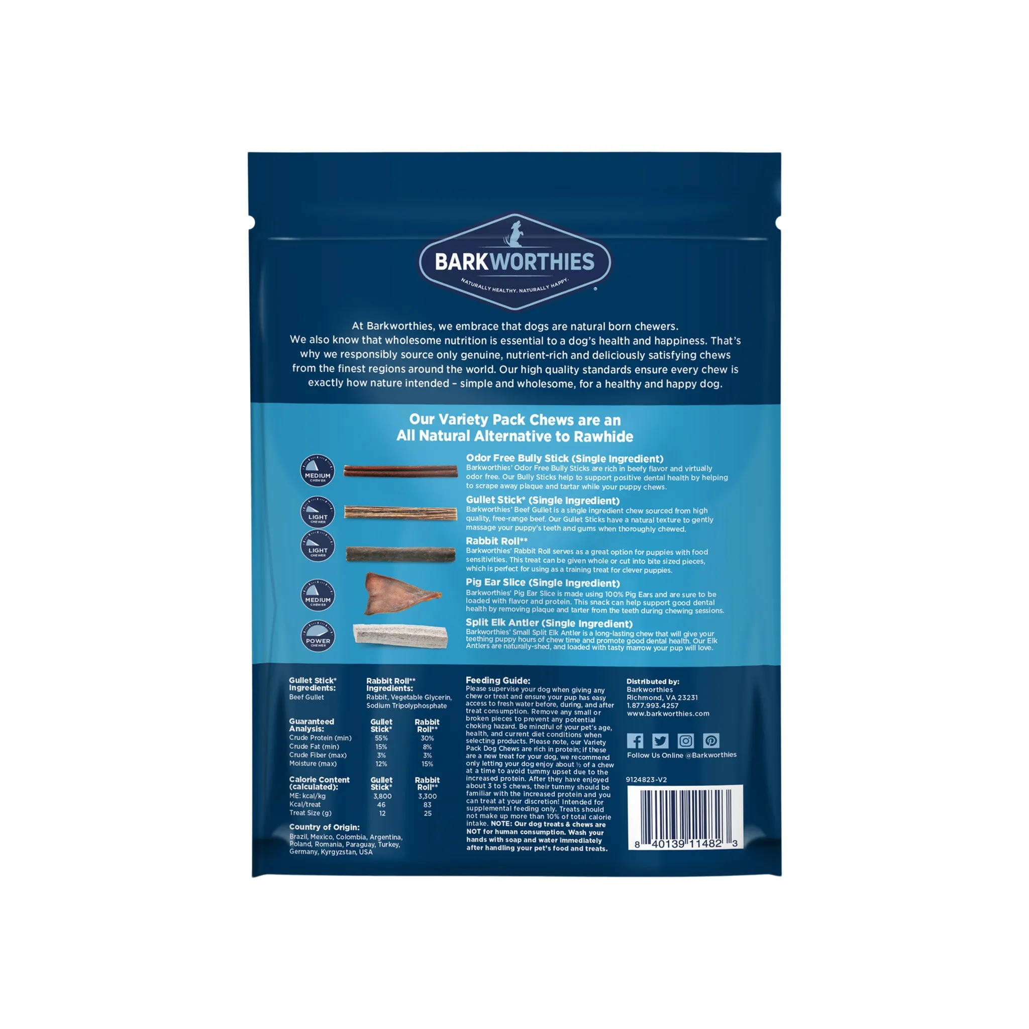 Barkworthies Dog Chews Variety Pack