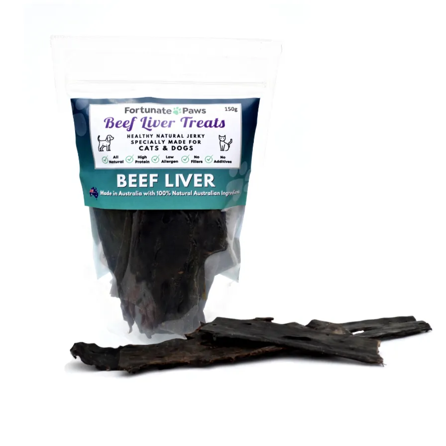 Beef Liver 150g or 300g | Healthy Jerky Treats for Dogs & Cats