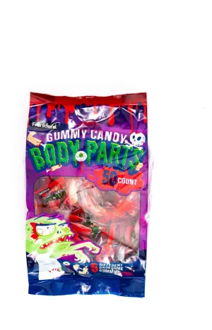 Body Parts Gummy Candy Individually Wrapped Bulk Bag (0.26 oz, 50 ct.)