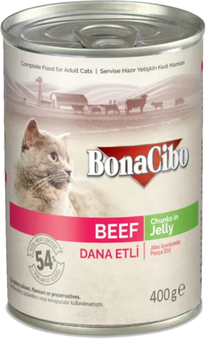 BONACIBO Canned Cat Food Beef 400g