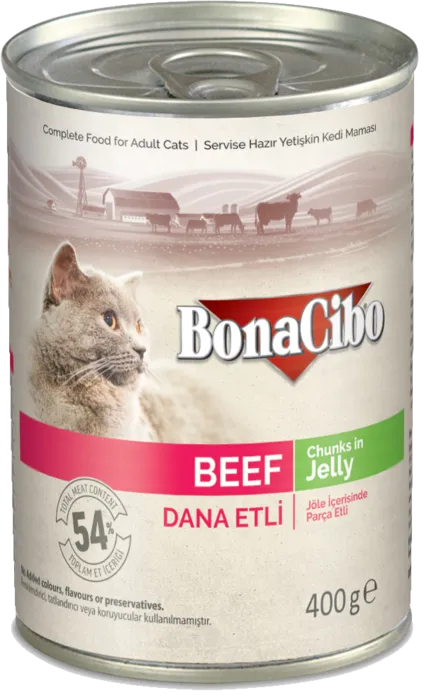 BONACIBO Canned Cat Food Beef 400g