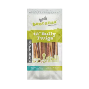 Boneanza Treat Co. Low Odor Twig Bully Stick 12" 12pk