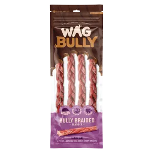 Braided Bully Sticks (4 Pack)