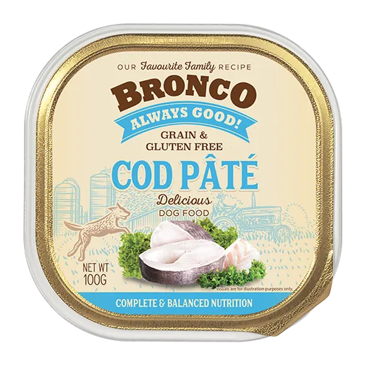 Bronco Dog Cod Pate 100g