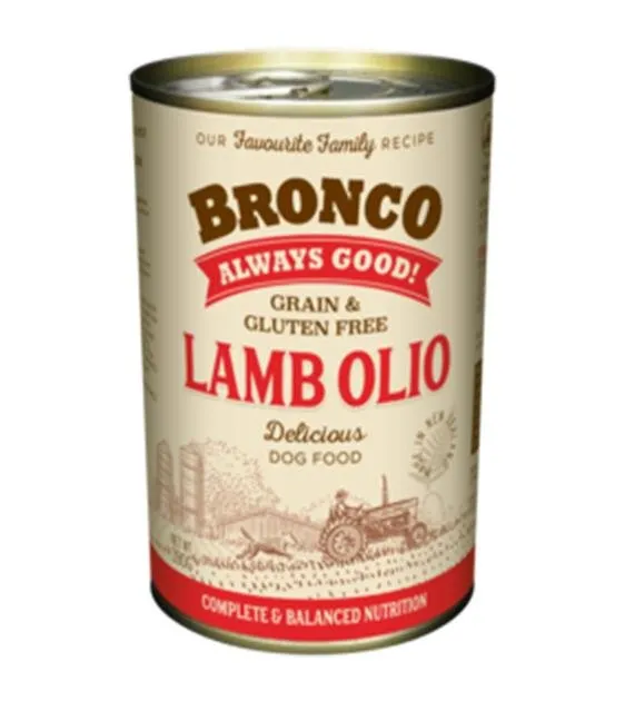 Bronco Grain & Gluten Free Canned Wet Dog Food (Lamb Olio)