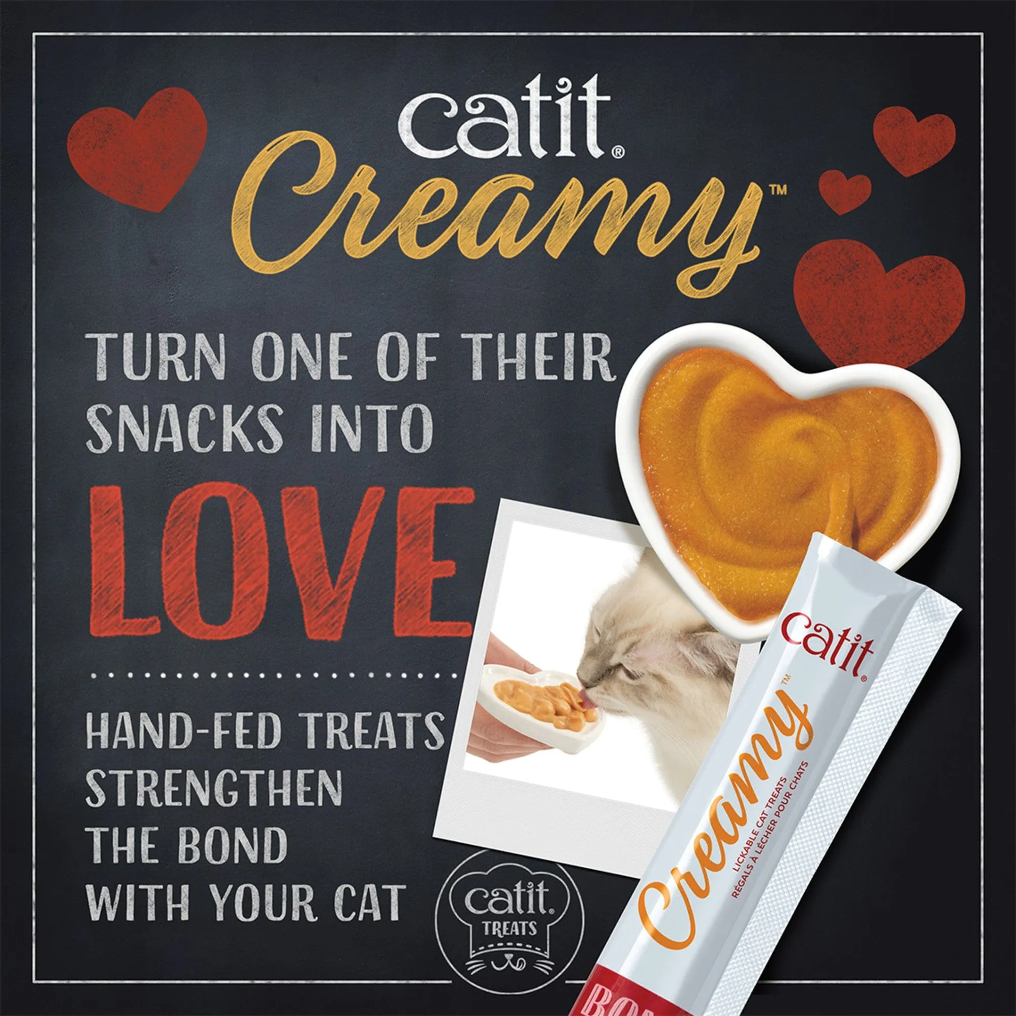 Catit | Creamy Squeezy Cat Treats | Salmon & Prawns - 4 Pack