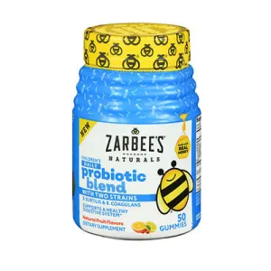 Childrens's Daily Probiotic Blend Natural Fruit Flavors 50 Gummies By Zarbees