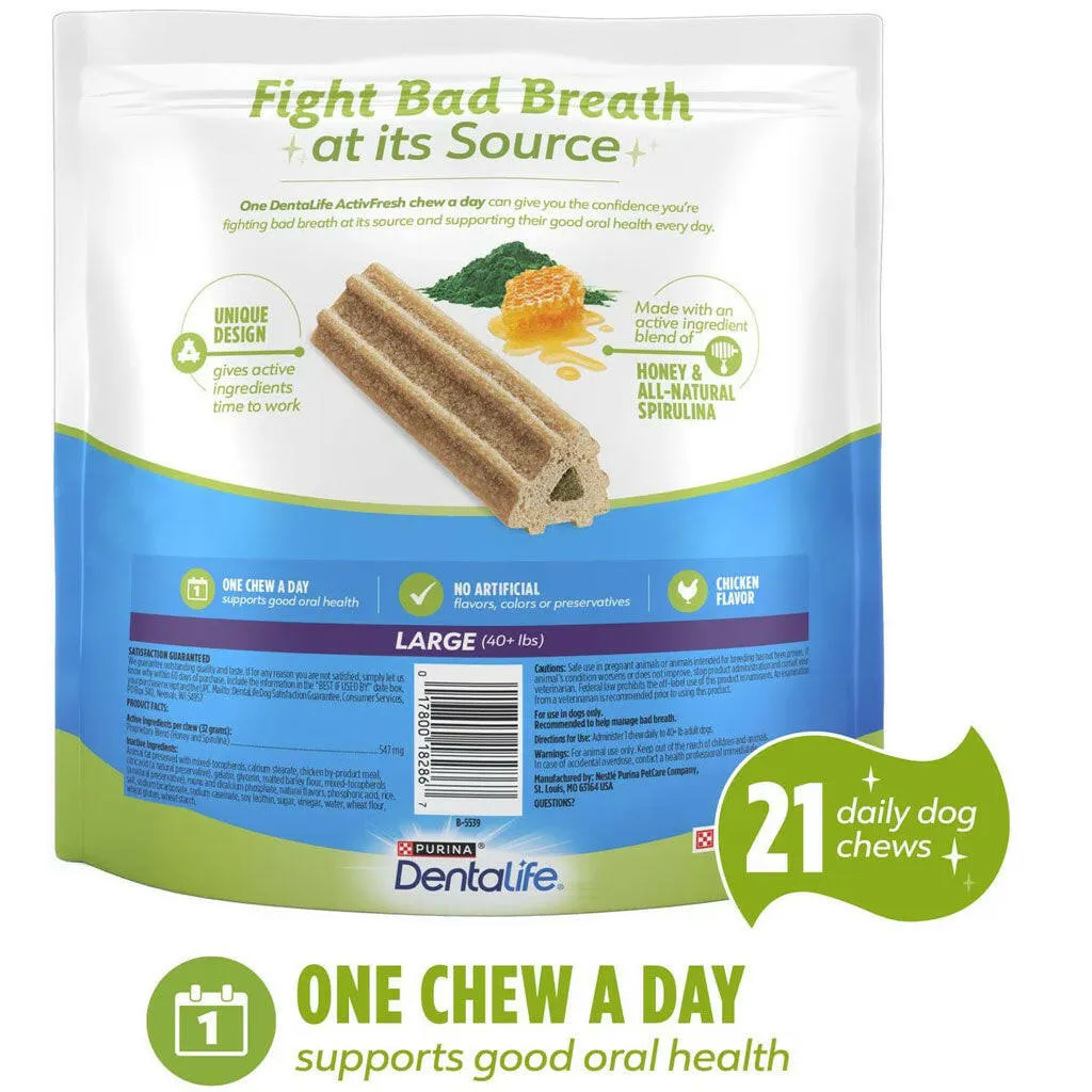 DentaLife ActivFresh Daily Oral Care Large Dental Dog Treats