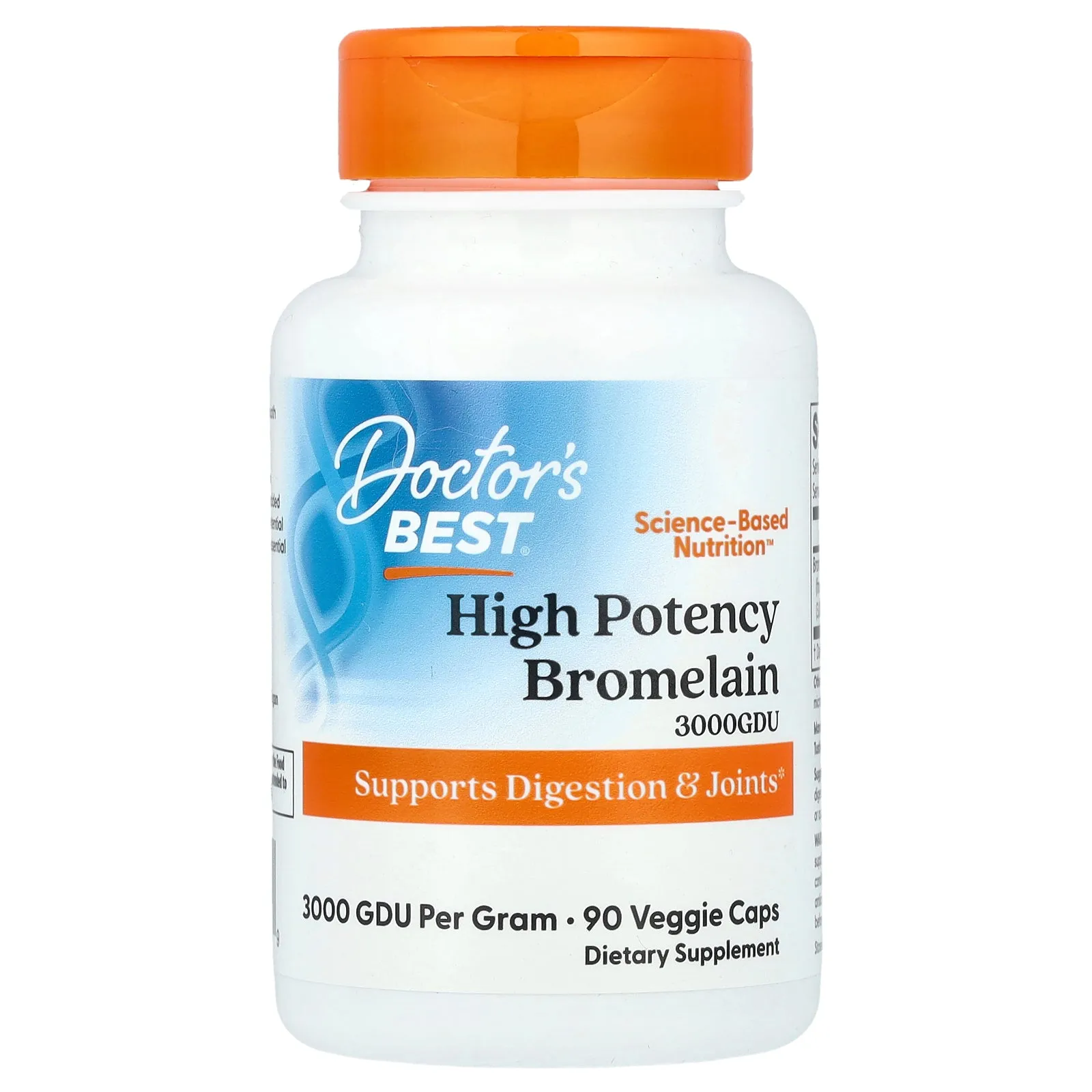 Doctor's Best High Potency Bromelain 3000 GDU, 500 mg, 90 Veggie Caps