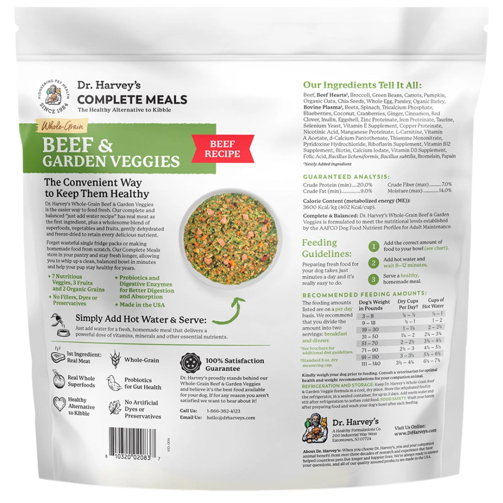 Dr. Harvey's Garden Veggies Whole Grain Beef Recipe Dog Food