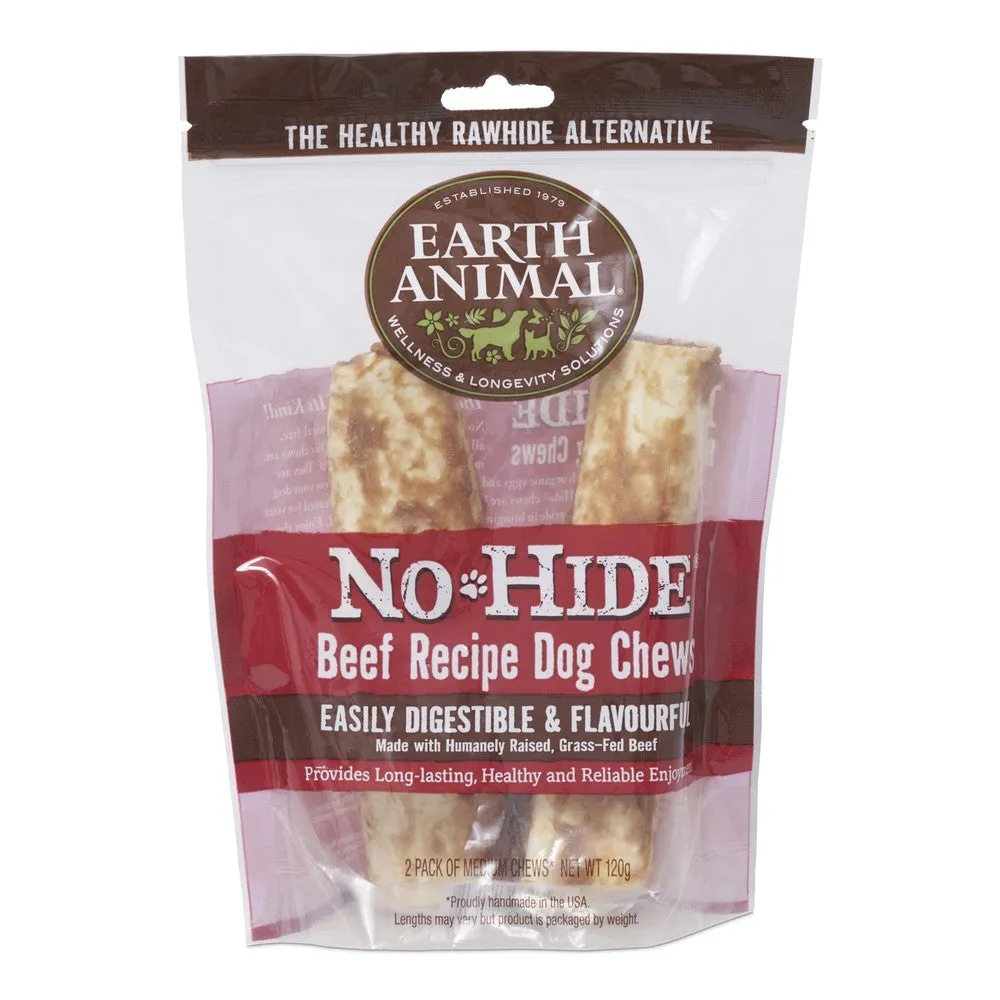 Earth Animal No-Hide ®  Beef Medium Chews 2pk 120g