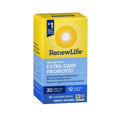 Extra Care Ultimate Flora Probiotic 30 Vegetable Capsules By Renew Life