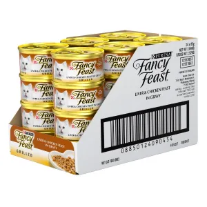 Fancy Feast Grilled Liver and Chicken Feast Gravy Gourmet 24X85g