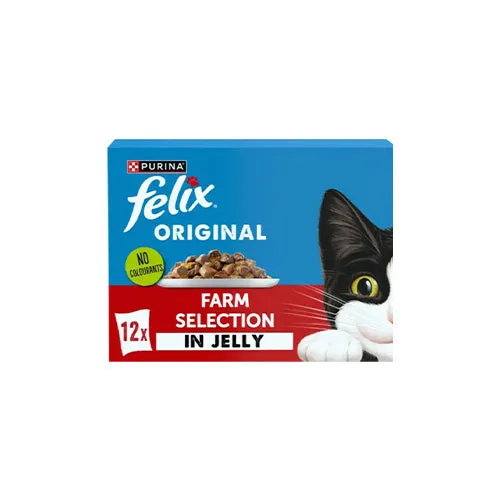 FELIX Original Farm Selection In Jelly 48 x 85g Wet Cat Food