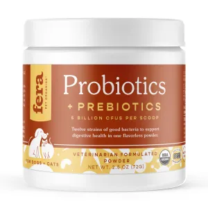 Fera Pet Organics Dogs & Cats Probiotics   Prebiotics 2.5oz