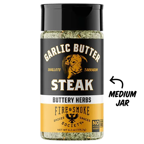 Fire & Smoke Society | Garlic Butter Steak Rub - Buttery Herbs Blend