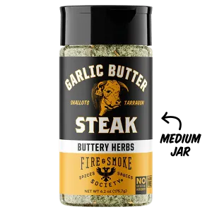 Fire & Smoke Society | Garlic Butter Steak Rub - Buttery Herbs Blend