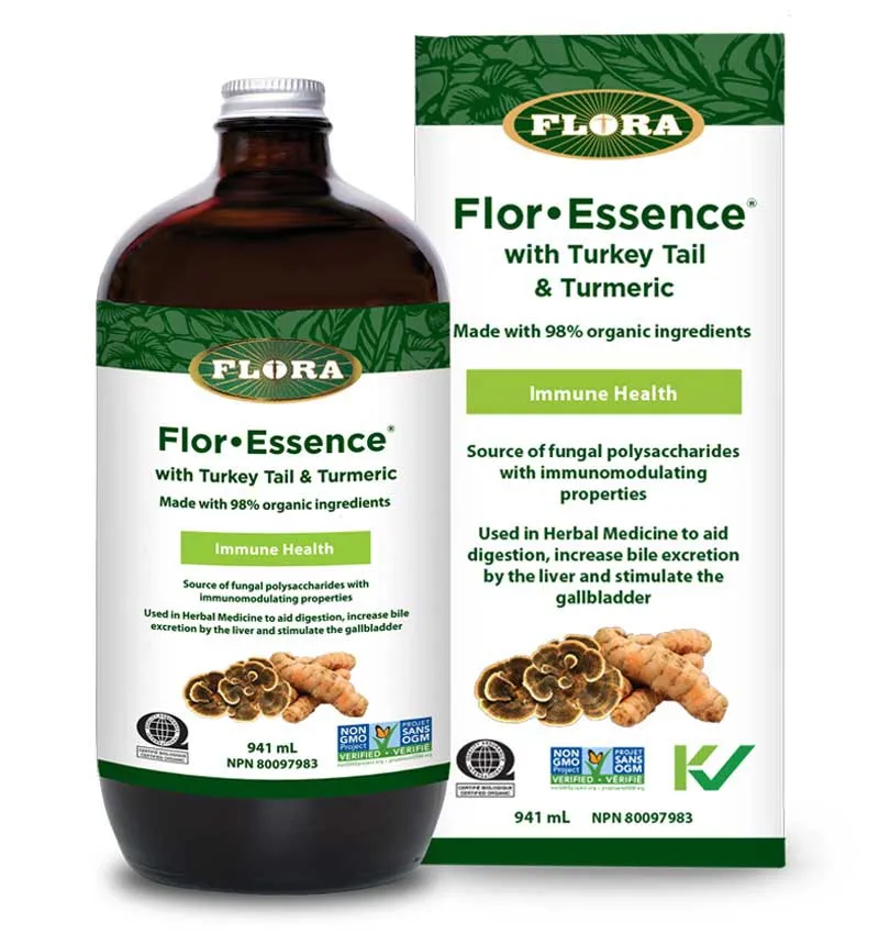 Flora Flor-Essence with Turkey Tail & Turmeric (941ml)