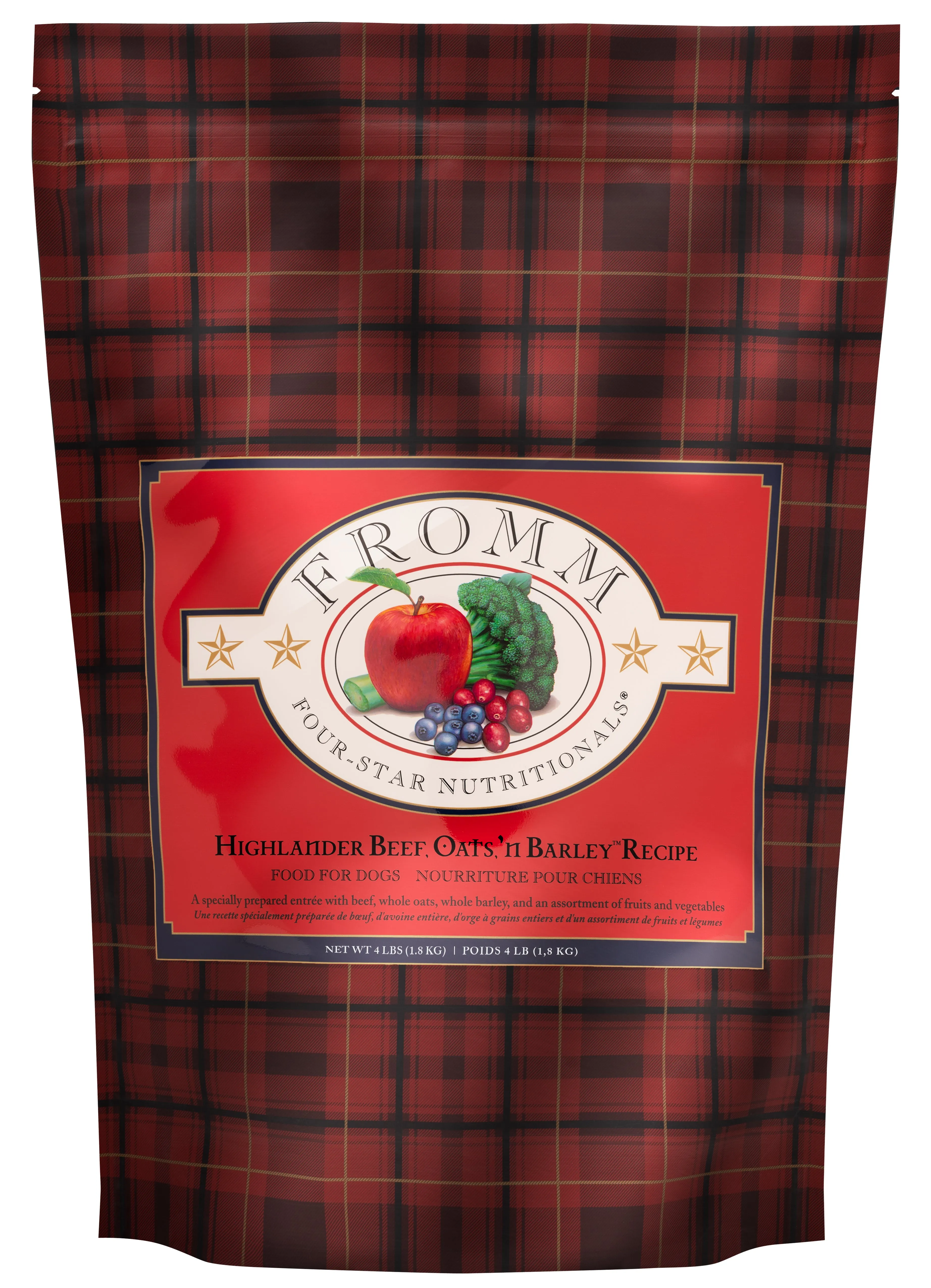 Fromm Four Star Grain Inclusive Highlander Beef Oats and Barley Dry Dog Food