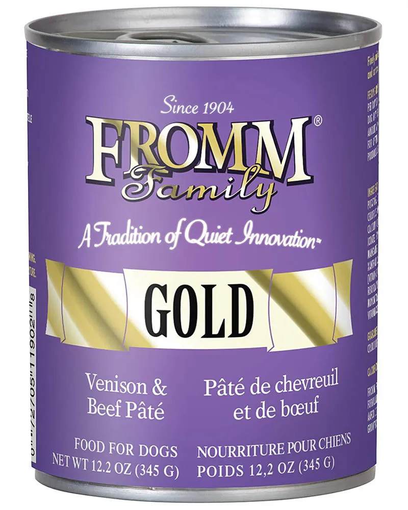 Fromm Gold Venison & Beef Pate Canned Dog Food 12oz