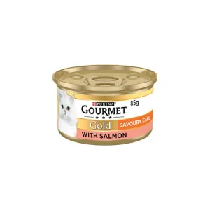 Gourmet Gold Savoury Cake With Salmon 12 x 85g Wet Cat Food