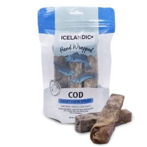 Icelandic  Hand Wrapped Cod Skin Chew Stick Dog Treat