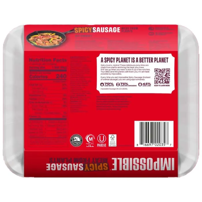 Impossible - Sausage Links Spicy, 13.5oz