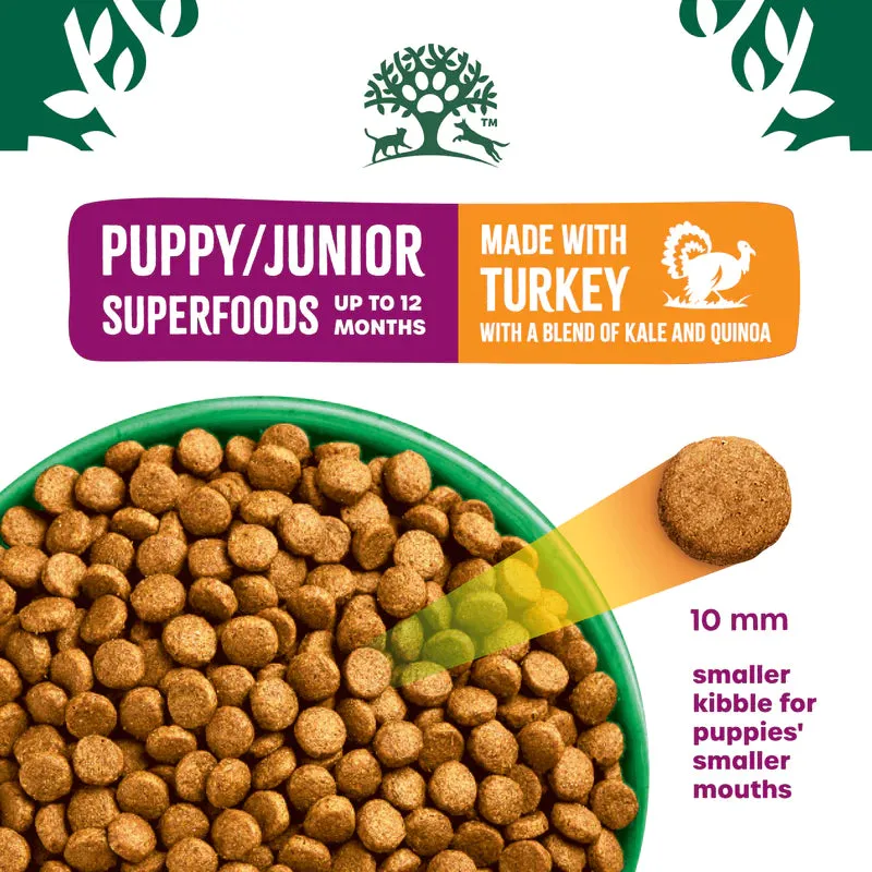 James Wellbeloved Superfoods Puppy & Junior Turkey With Kale & Quinoa 1.5kg