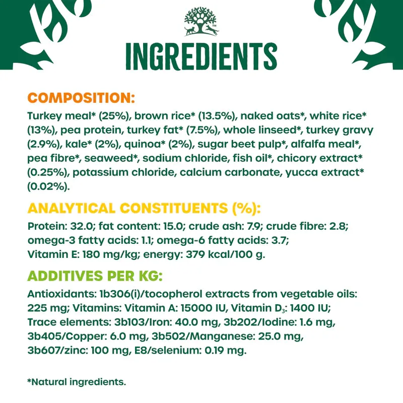 James Wellbeloved Superfoods Puppy & Junior Turkey With Kale & Quinoa 1.5kg