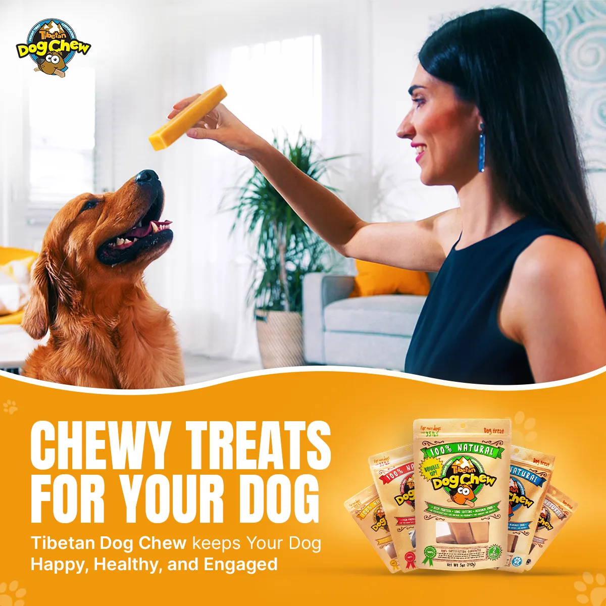 Large Yak Cheese Bulk Chews 2 lbs - Long Lasting Dog Chew