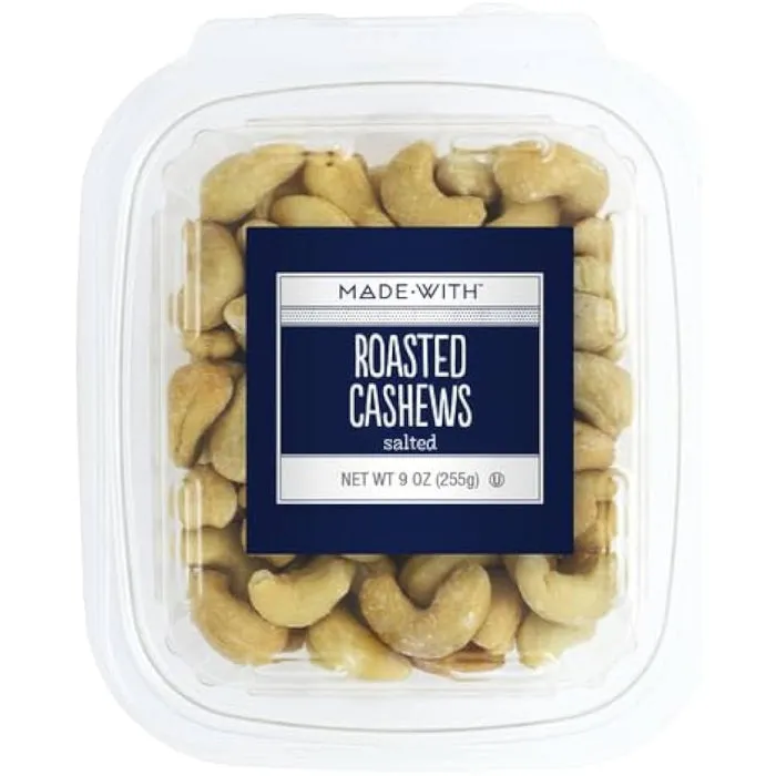 Made With - Roasted Salted Cashews Tub, 9 Oz - Pack of 12