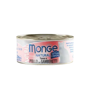 Monge Cat Natural Yellowfin Tuna & Chicken with Shrimps 80g