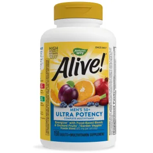 Multivitamins for men 50  Nature's Way Alive! Ultra Potency Complete Gluten-Free, 150 Tablets