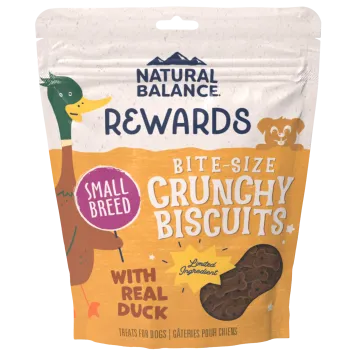 Natural Balance Crunchy Biscuits With Real Duck Small Breed Recipe Dog Treats