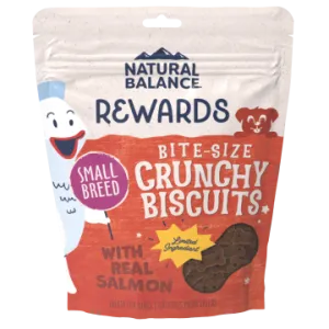 Natural Balance Crunchy Biscuits With Real Salmon Small Breed Recipe Dog Treats