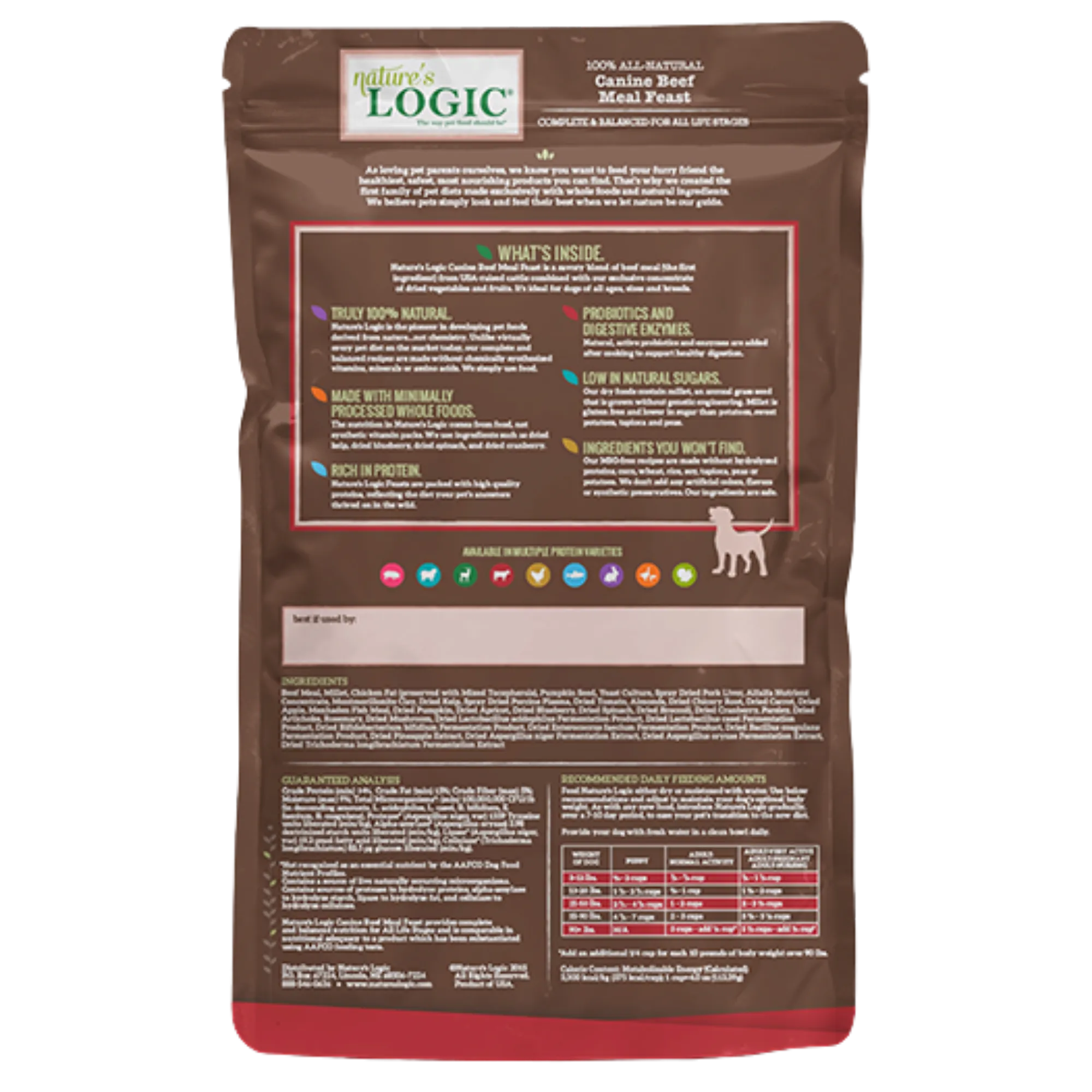 Nature's Logic Canine Beef Meal Feast Dry Dog Food 4.4 lb