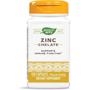 Natures Way Zinc Chelate 30Mgxcaps.100