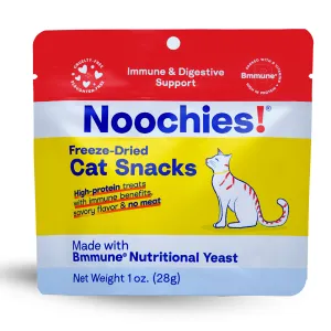 Noochies! Sustainable High-Protein Freeze-Dried Cat Treats - Meat-Free, B Vitamins, Fiber, Natural, Grain-Free - Supports Gut Health, Immune System - Proprietary Bmmune Formula