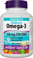 Omega-3 KIDS, Orange Flavour, (EPA 100, DHA 50), 120 softgels