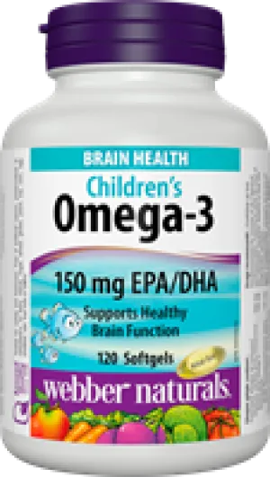 Omega-3 KIDS, Orange Flavour, (EPA 100, DHA 50), 120 softgels