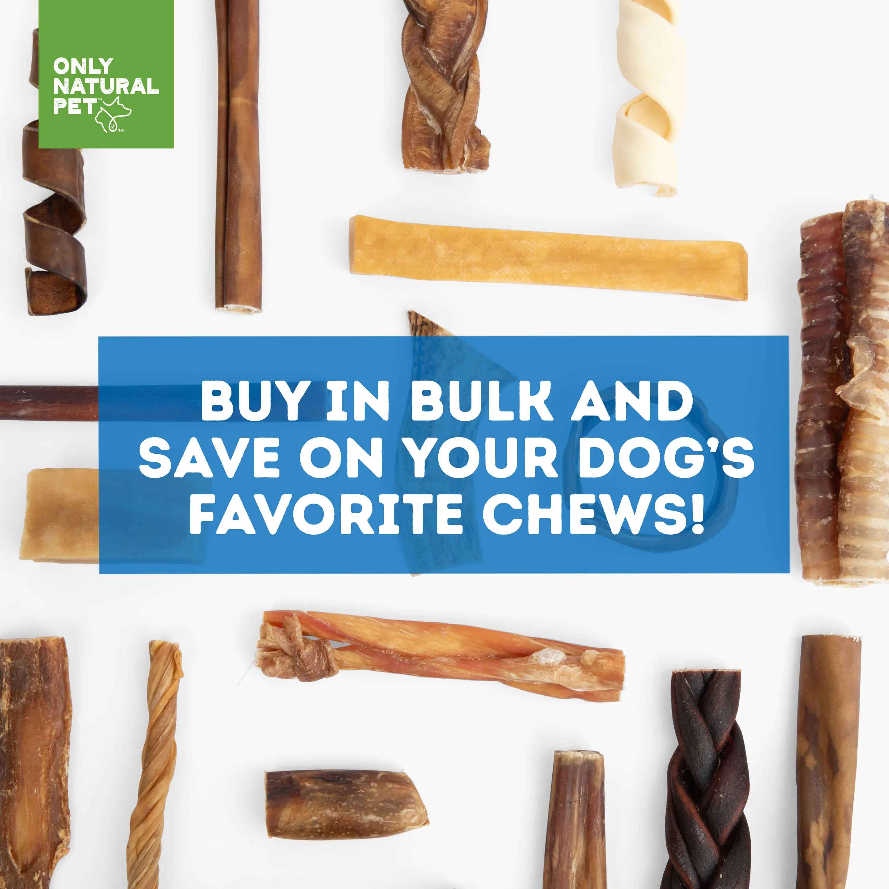 Only Natural Pet Braided Bully Sticks for Dogs